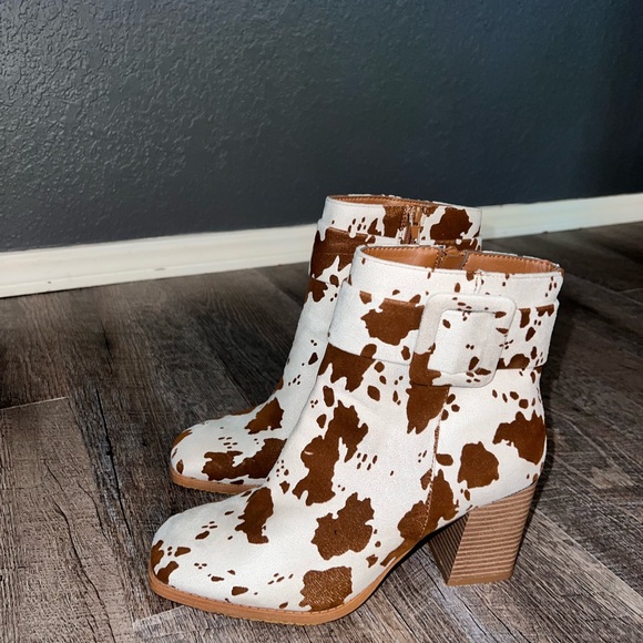 Cow Print Booties - Picture 3 of 8